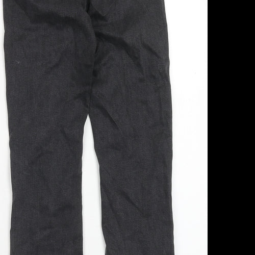Marks and Spencer Womens Black Cotton Flared Jeans Size 6 Regular Zip - Cropped