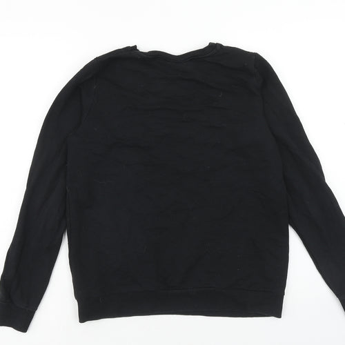 Atmosphere Womens Black Cotton Pullover Sweatshirt Size 8 Pullover