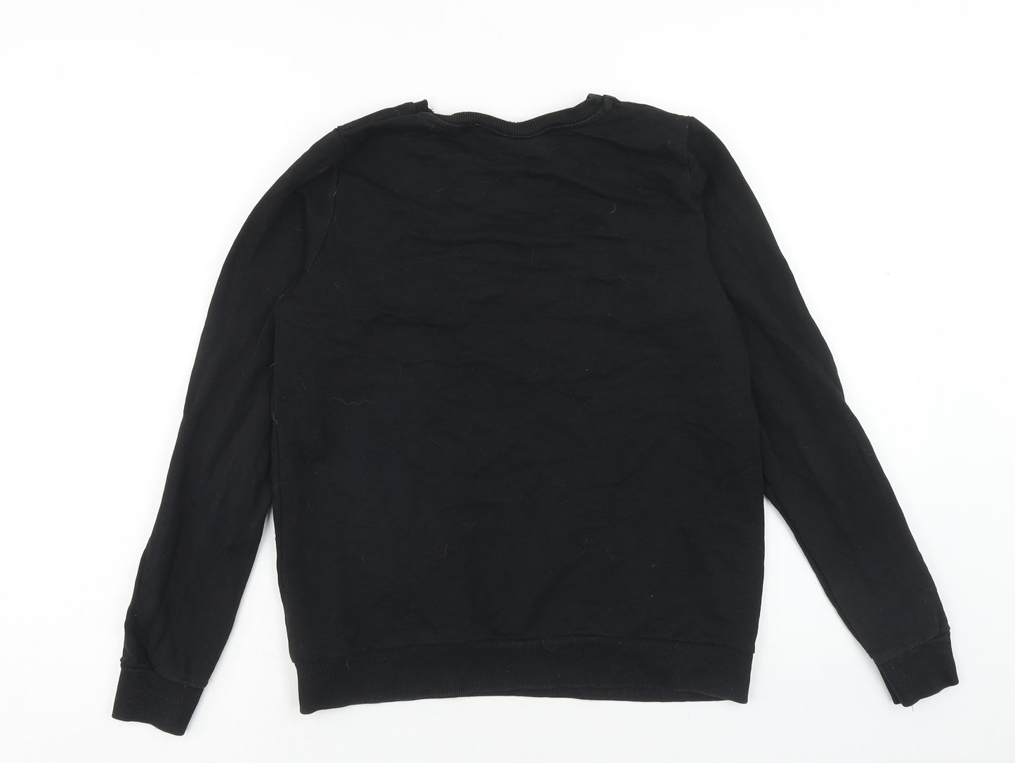 Atmosphere Womens Black Cotton Pullover Sweatshirt Size 8 Pullover