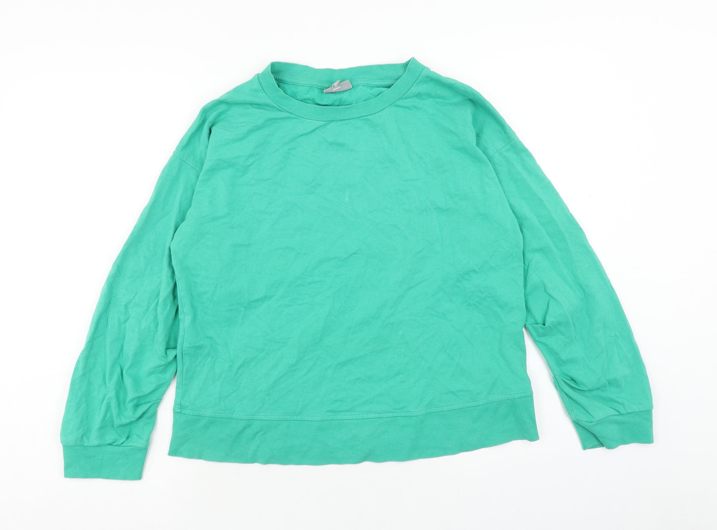 Olivia Bonas Womens Green Cotton Pullover Sweatshirt Size 10 Pullover