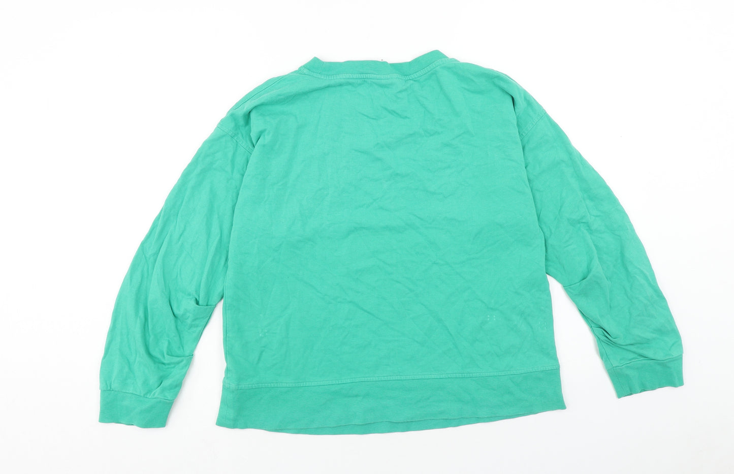 Olivia Bonas Womens Green Cotton Pullover Sweatshirt Size 10 Pullover