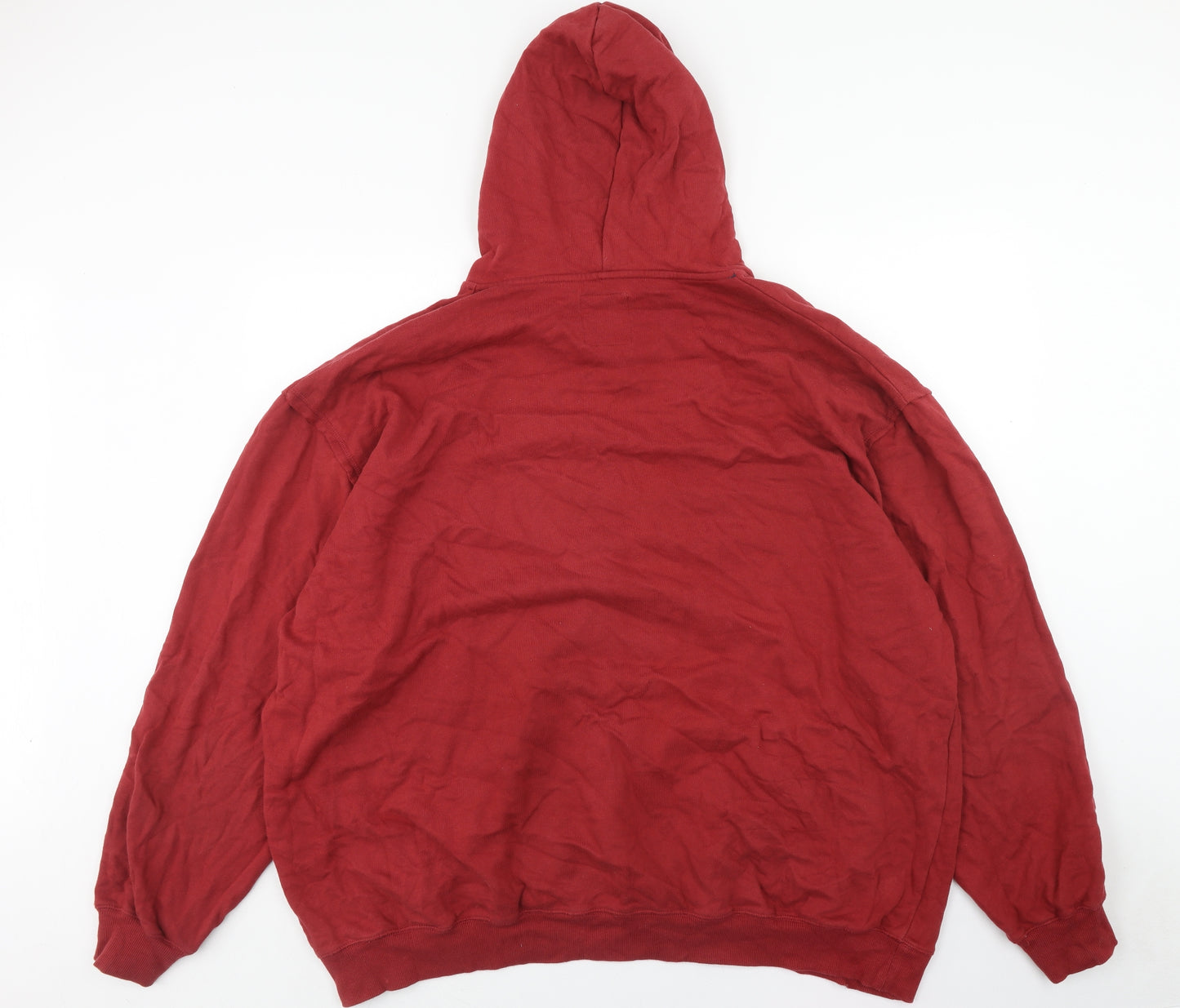 Joe Browns Mens Red Cotton Pullover Hoodie Size 3XL