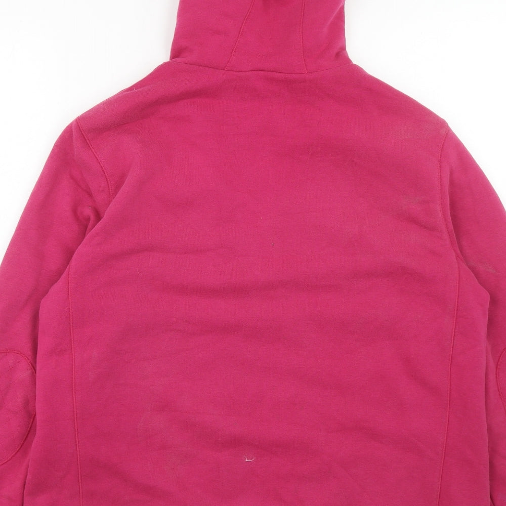 Oxylane Womens Pink Cotton Full Zip Hoodie Size XL Zip