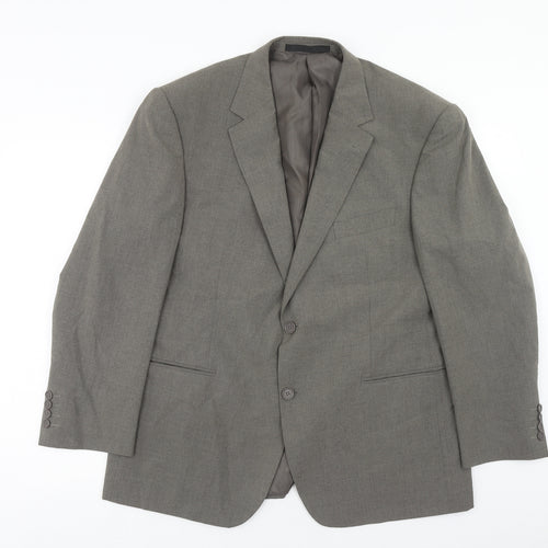 Marks and Spencer Mens Grey Polyester Jacket Blazer Size 42