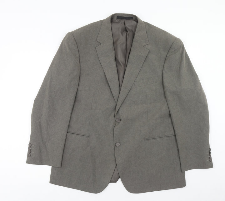 Marks and Spencer Mens Grey Polyester Jacket Blazer Size 42