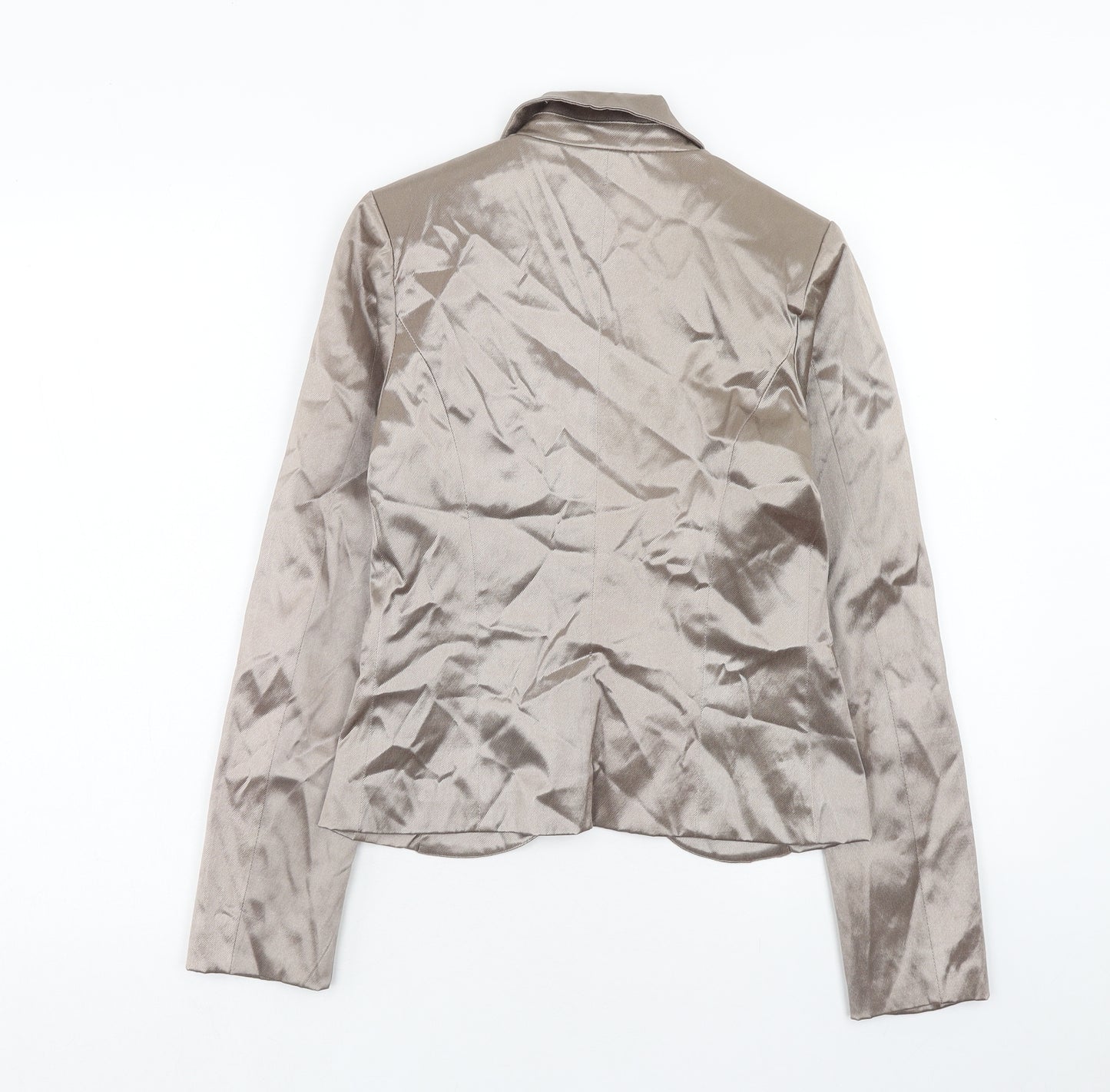 Puk Women Womens Brown Jacket Blazer Size S Button