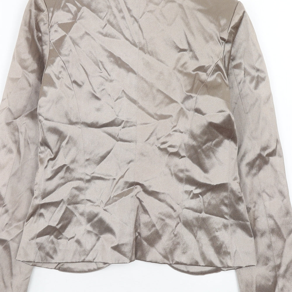 Puk Women Womens Brown Jacket Blazer Size S Button