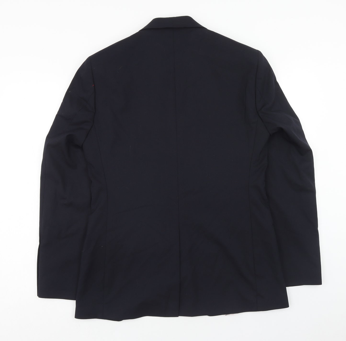 Preworn Mens Blue Wool Jacket Blazer Size 36