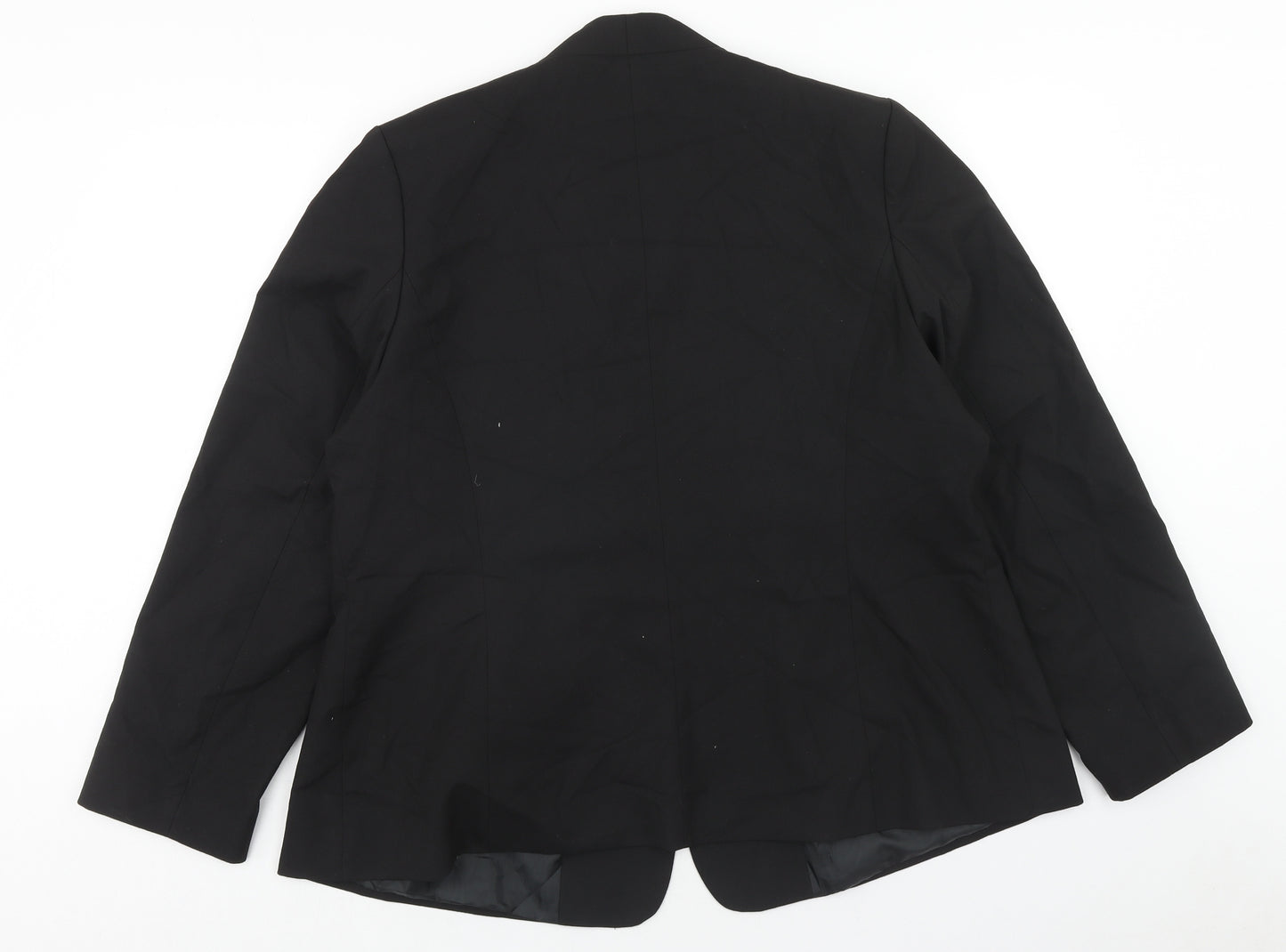 Marks and Spencer Womens Black Jacket Blazer Size 22 Button