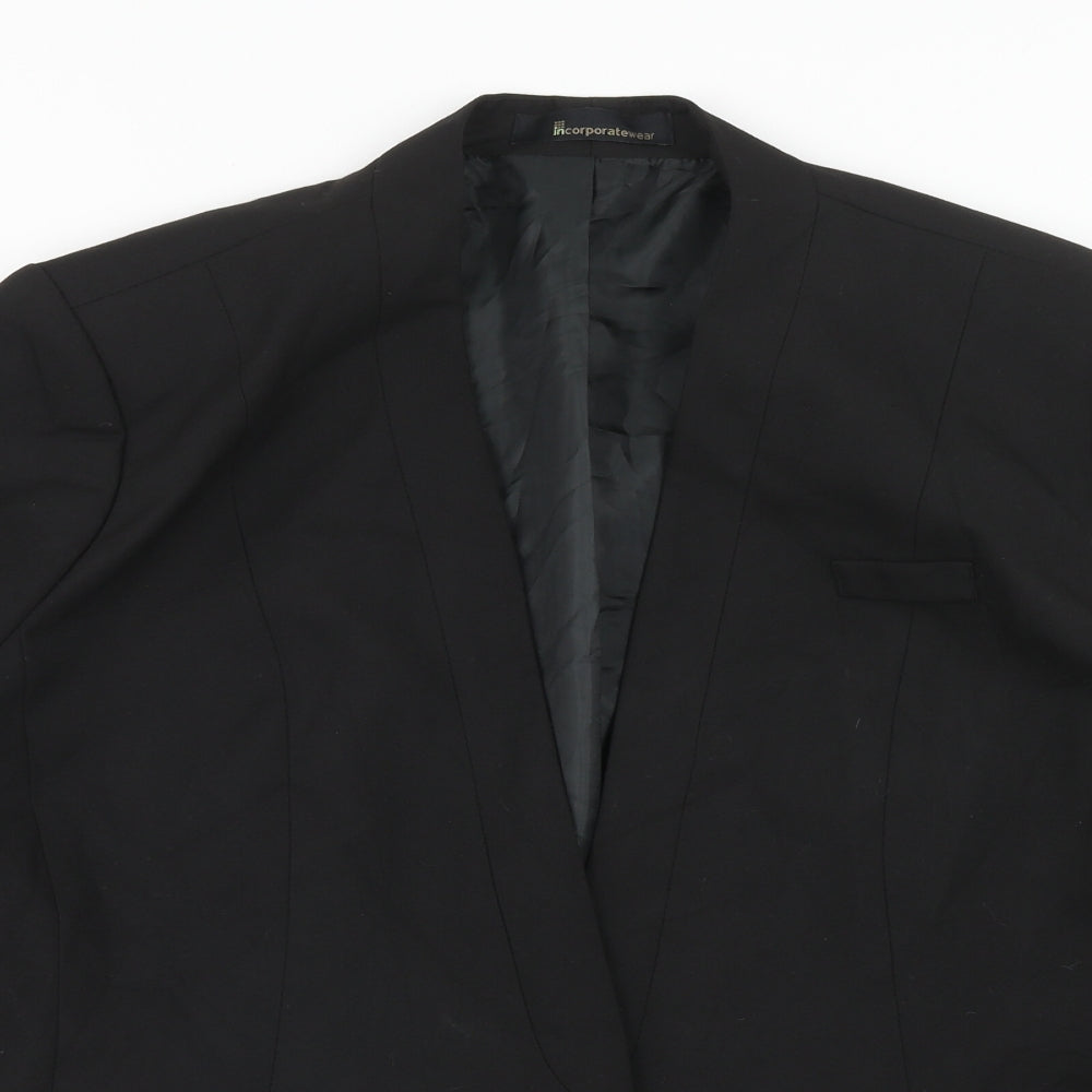 Marks and Spencer Womens Black Jacket Blazer Size 22 Button