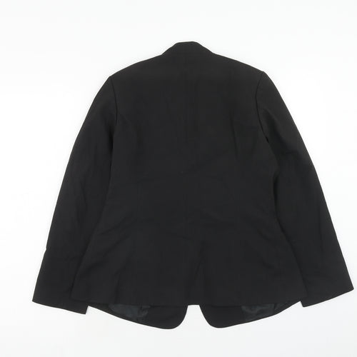 Marks and Spencer Womens Black Jacket Blazer Size 12 Button