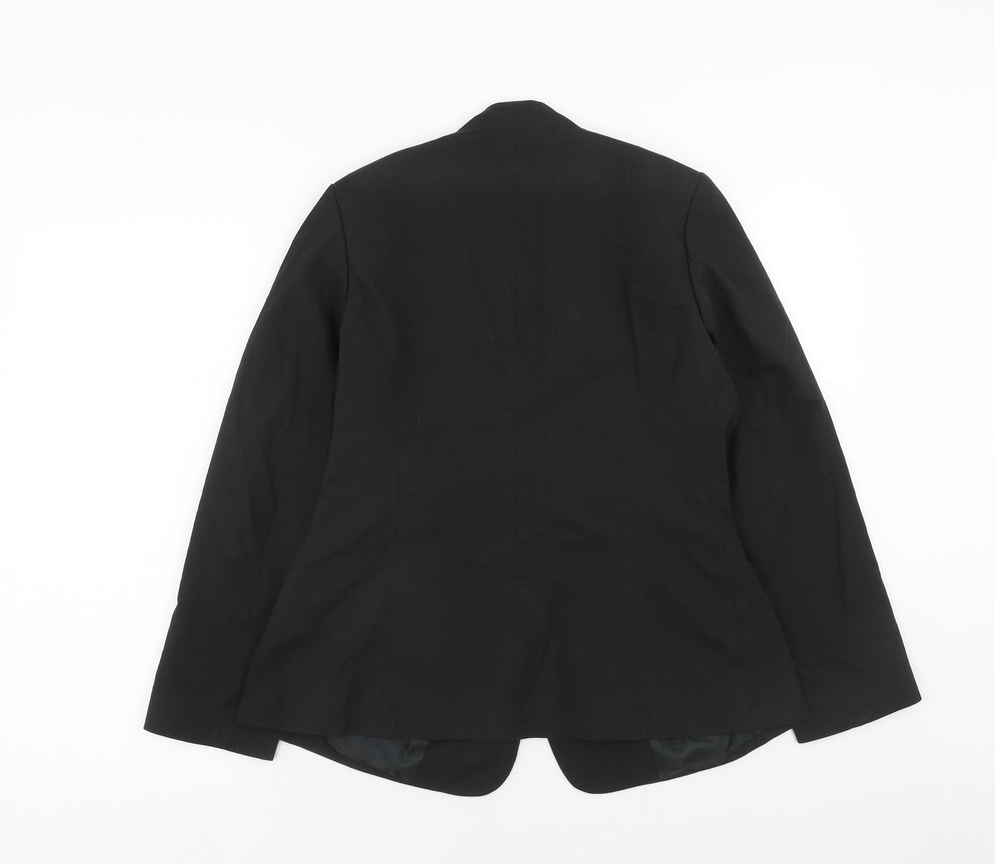 Marks and Spencer Womens Black Jacket Blazer Size 12 Button