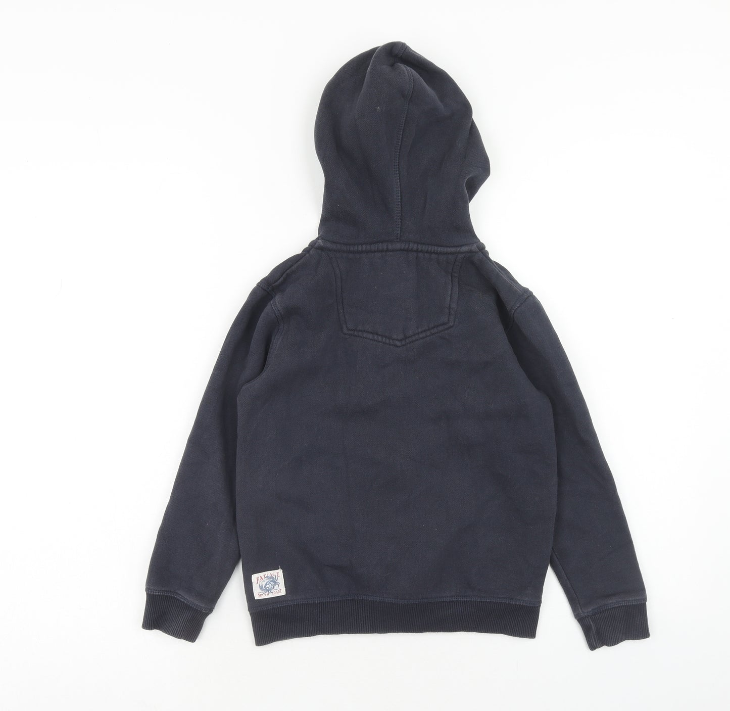 Fat Face Boys Blue Cotton Full Zip Hoodie Size 6-7 Years Zip