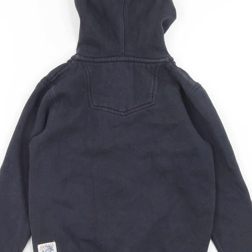 Fat Face Boys Blue Cotton Full Zip Hoodie Size 6-7 Years Zip