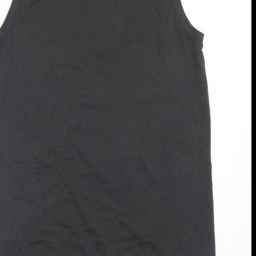H&M Womens Grey Cotton Tank Dress Size S Crew Neck Pullover - Miami USA