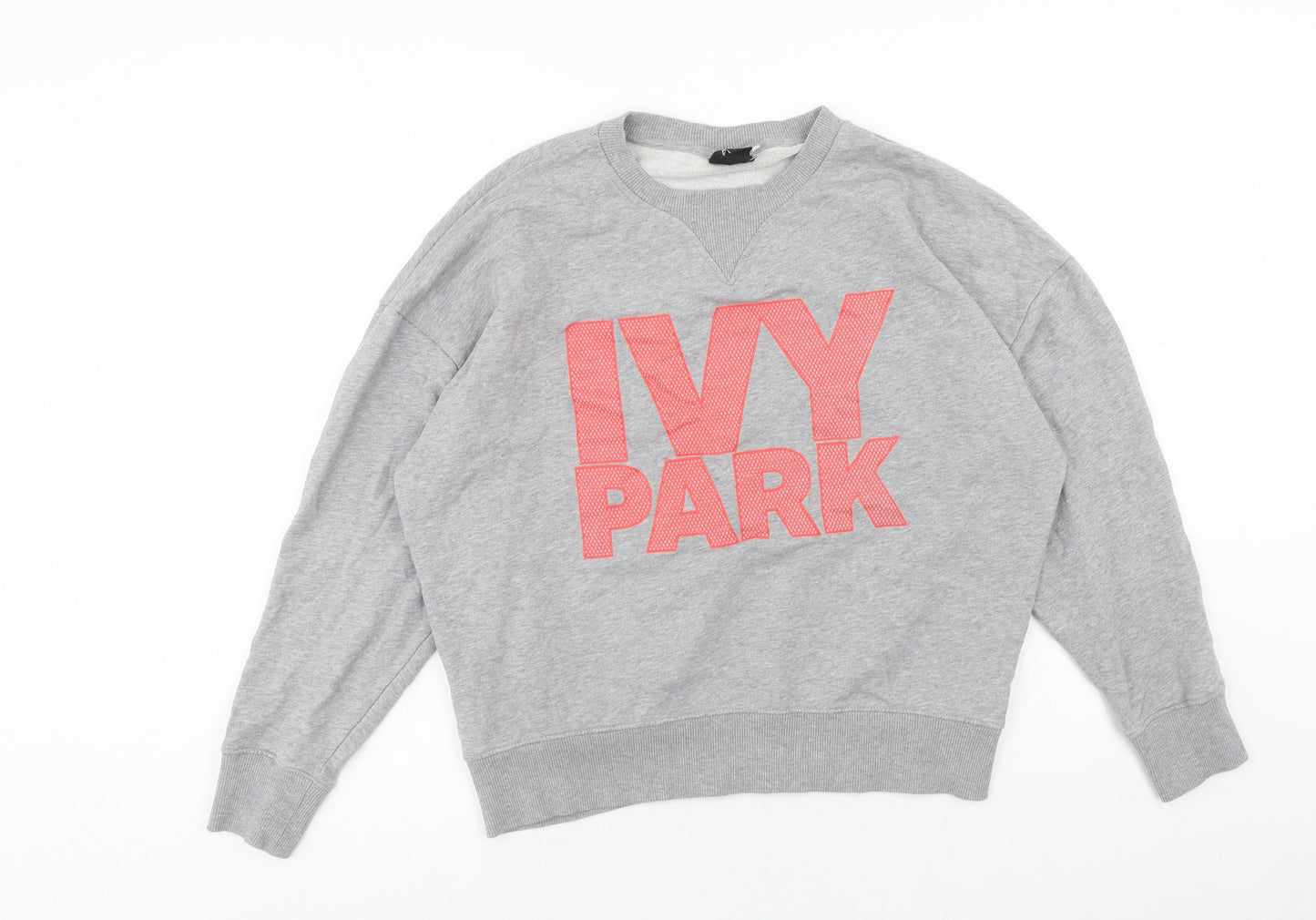 IVY PARK Womens Grey Cotton Pullover Sweatshirt Size L Pullover