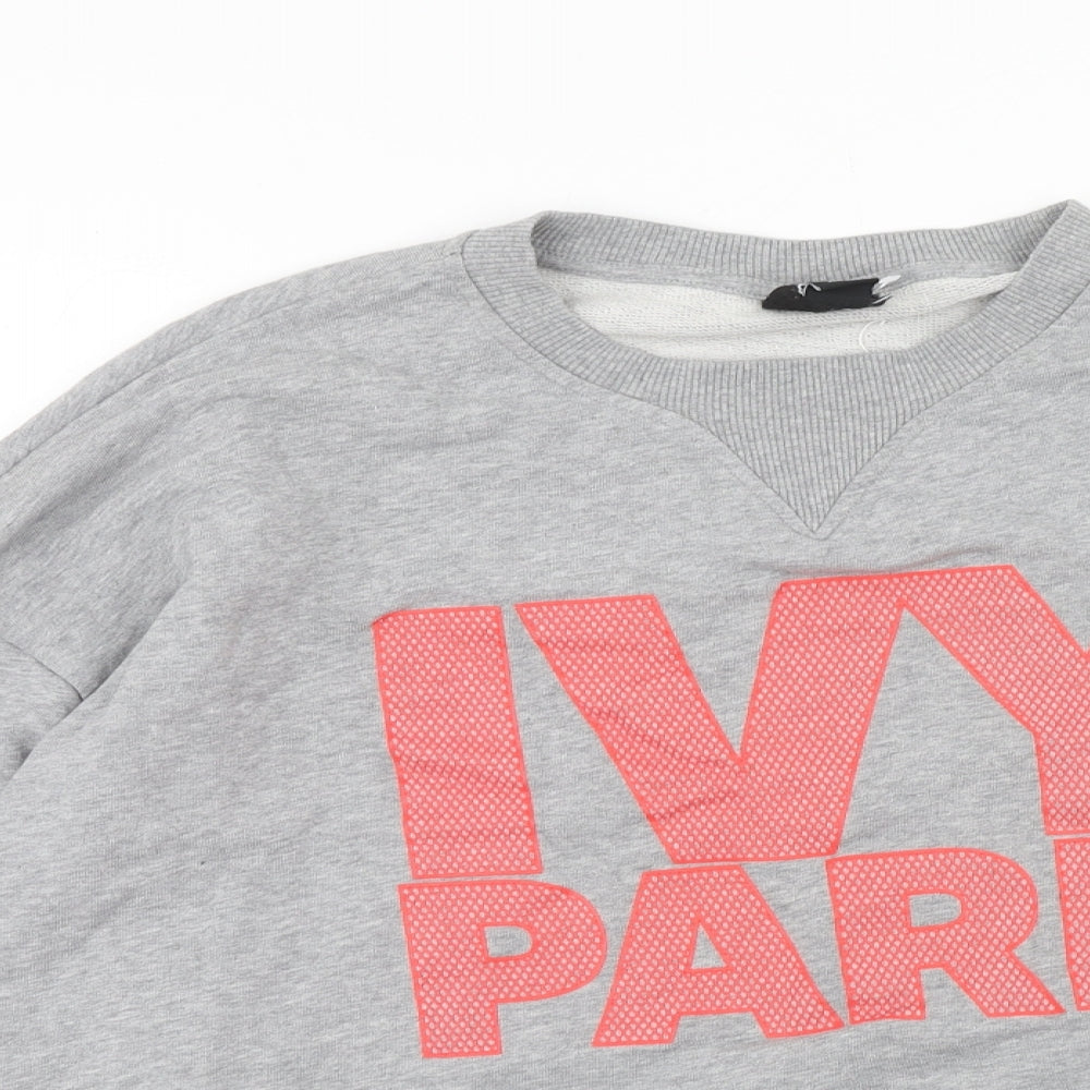 IVY PARK Womens Grey Cotton Pullover Sweatshirt Size L Pullover