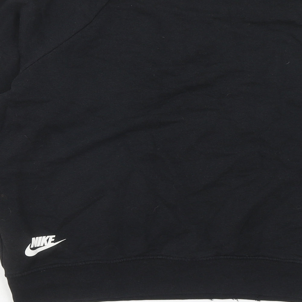 Nike Womens Black Cotton Pullover Sweatshirt Size XS Pullover