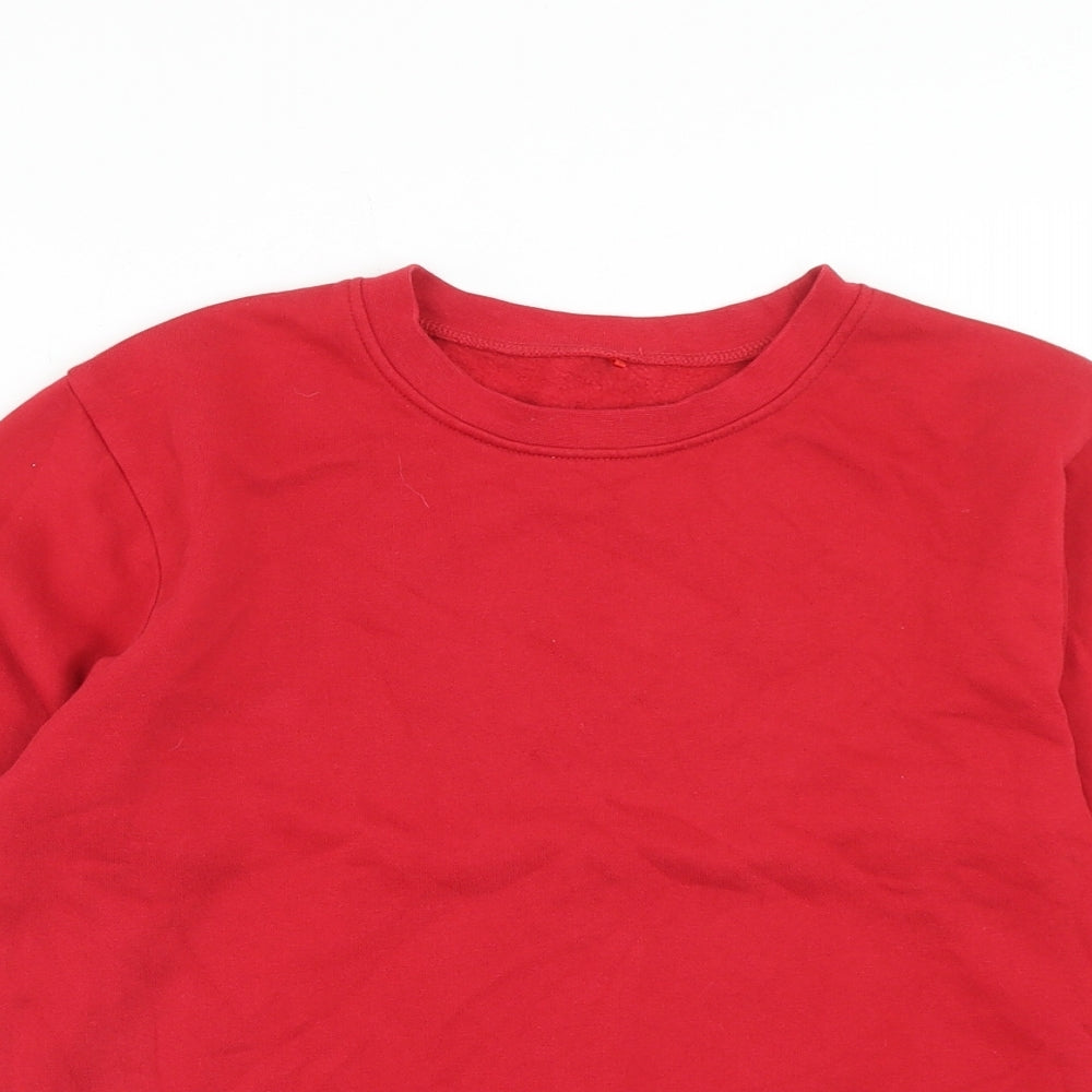 George Boys Red Cotton Pullover Sweatshirt Size 9-10 Years Pullover
