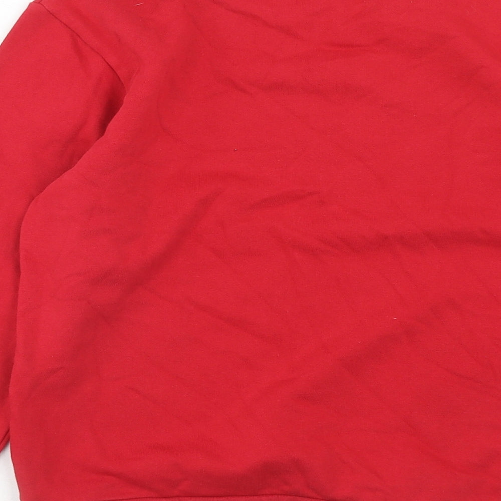 George Boys Red Cotton Pullover Sweatshirt Size 9-10 Years Pullover