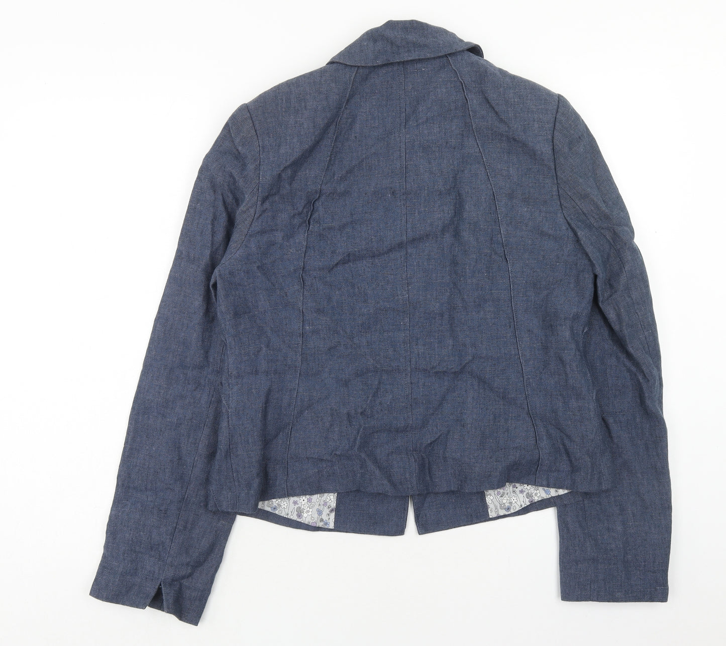 Edina Ronay Womens Black Pea Coat Coat Size L Button