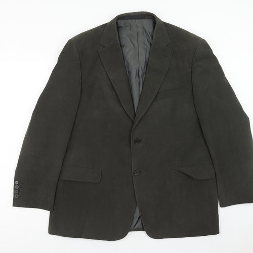 Marks and Spencer Mens Green Polyester Jacket Blazer Size 42