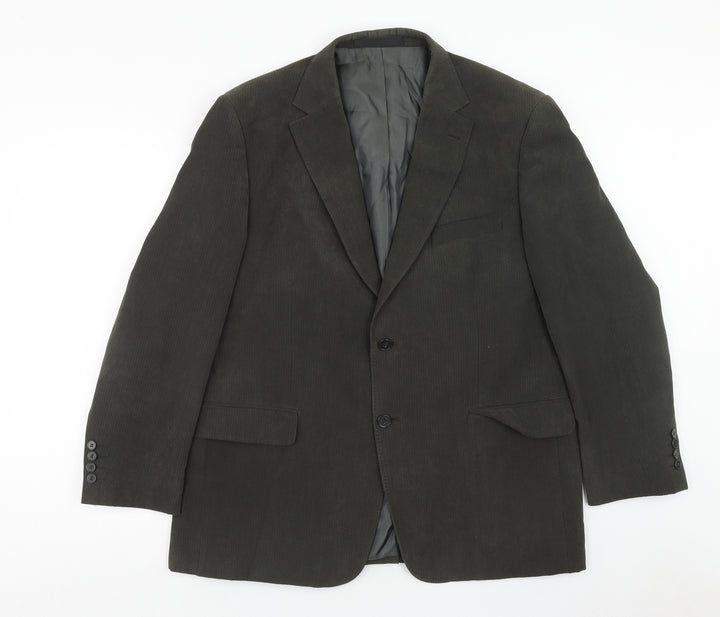 Marks and Spencer Mens Green Polyester Jacket Blazer Size 42