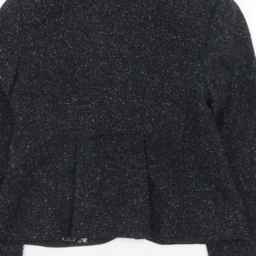 Hobbs Womens Blue Jacket Blazer Size 10 Button