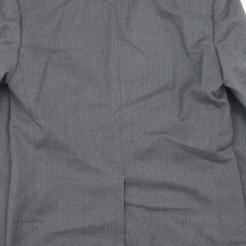 Dunn & Co Mens Grey Striped Wool Jacket Blazer Size 36