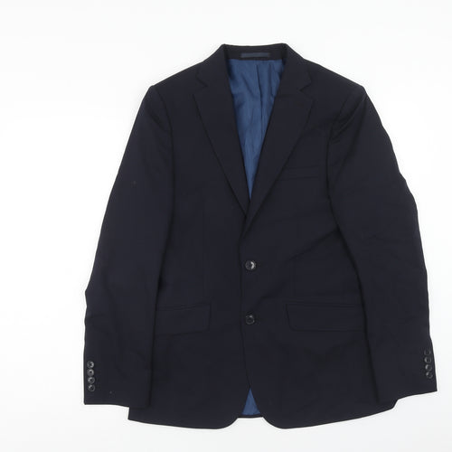 Marks and Spencer Mens Blue Wool Jacket Blazer Size 36
