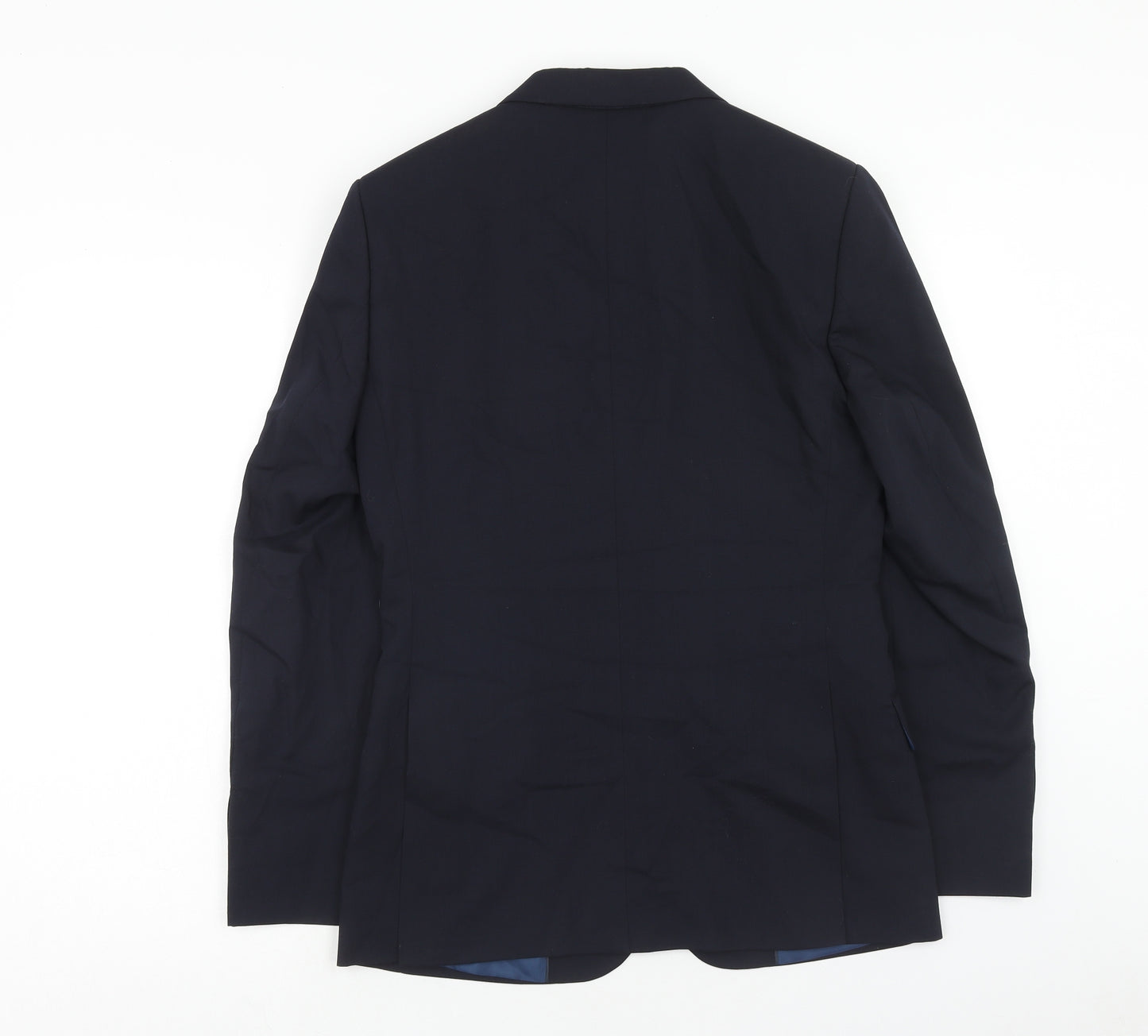Marks and Spencer Mens Blue Wool Jacket Blazer Size 36