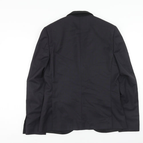 Topman Mens Blue Wool Jacket Blazer Size 40