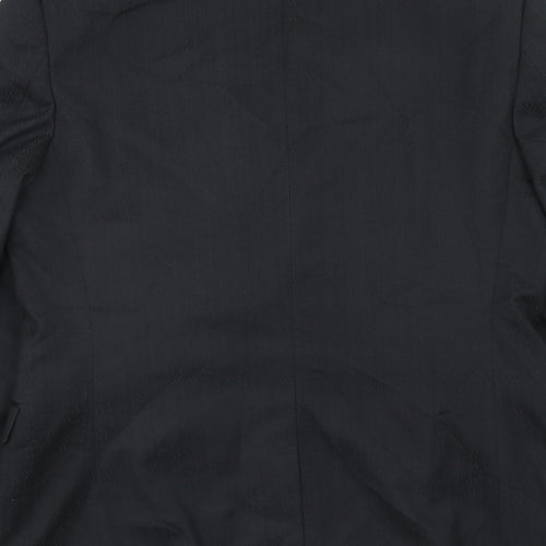 Topman Mens Black Polyester Jacket Blazer Size 40