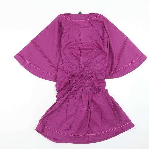 Spirit Of Arabia Womens Purple Cotton Mini Size L V-Neck Pullover