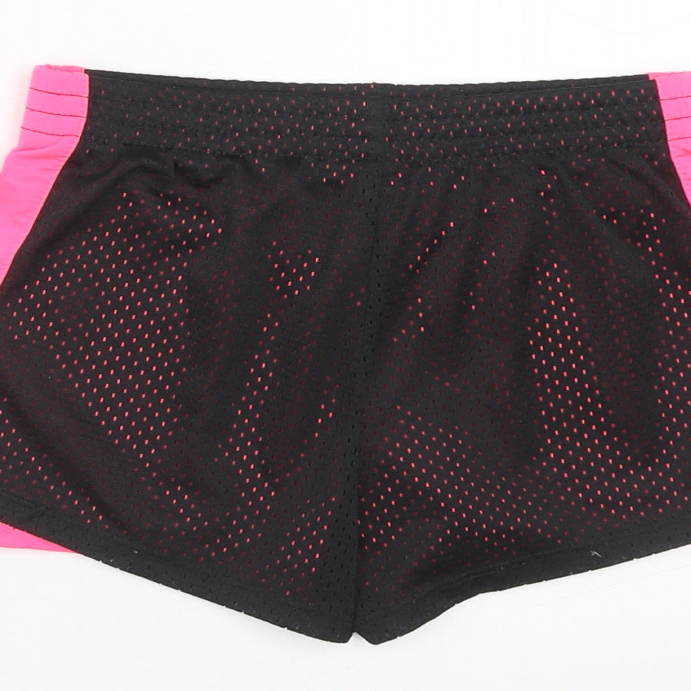 Matalan Girls Black Spotted Polyester Biker Shorts Size 6-7 Years Regular