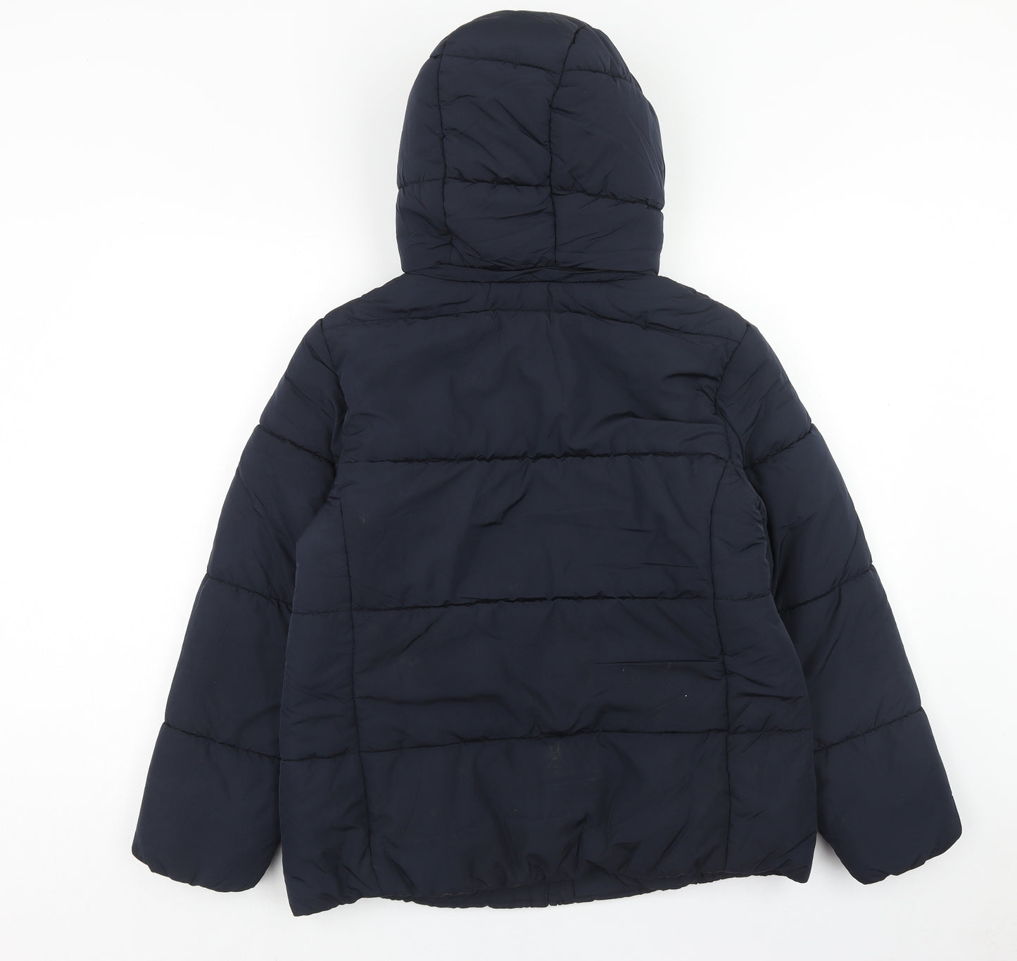 Marks and Spencer Womens Blue Quilted Jacket Size 12 Zip