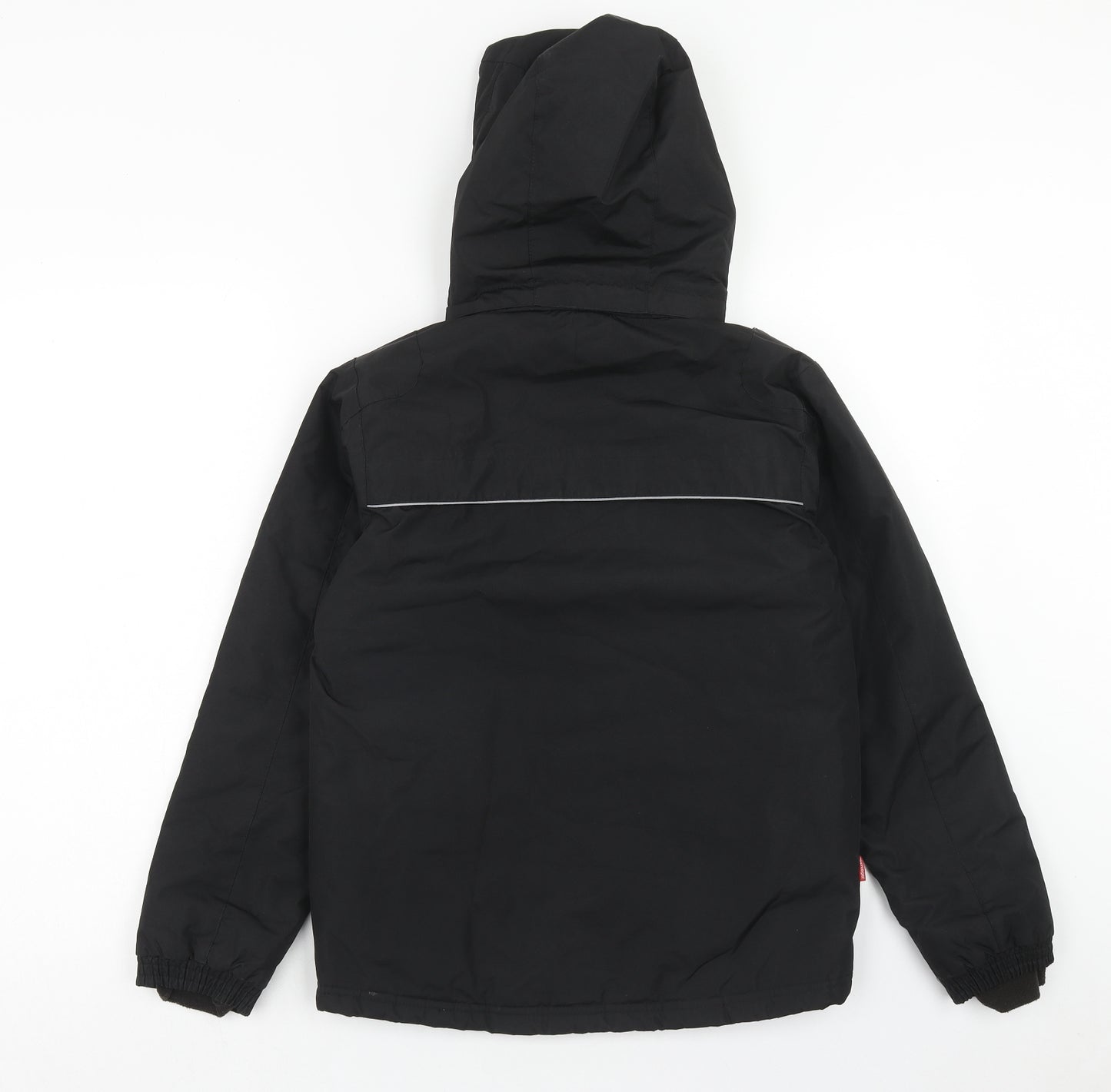 Slazenger Boys Black Herringbone Windbreaker Coat Size 11-12 Years Zip