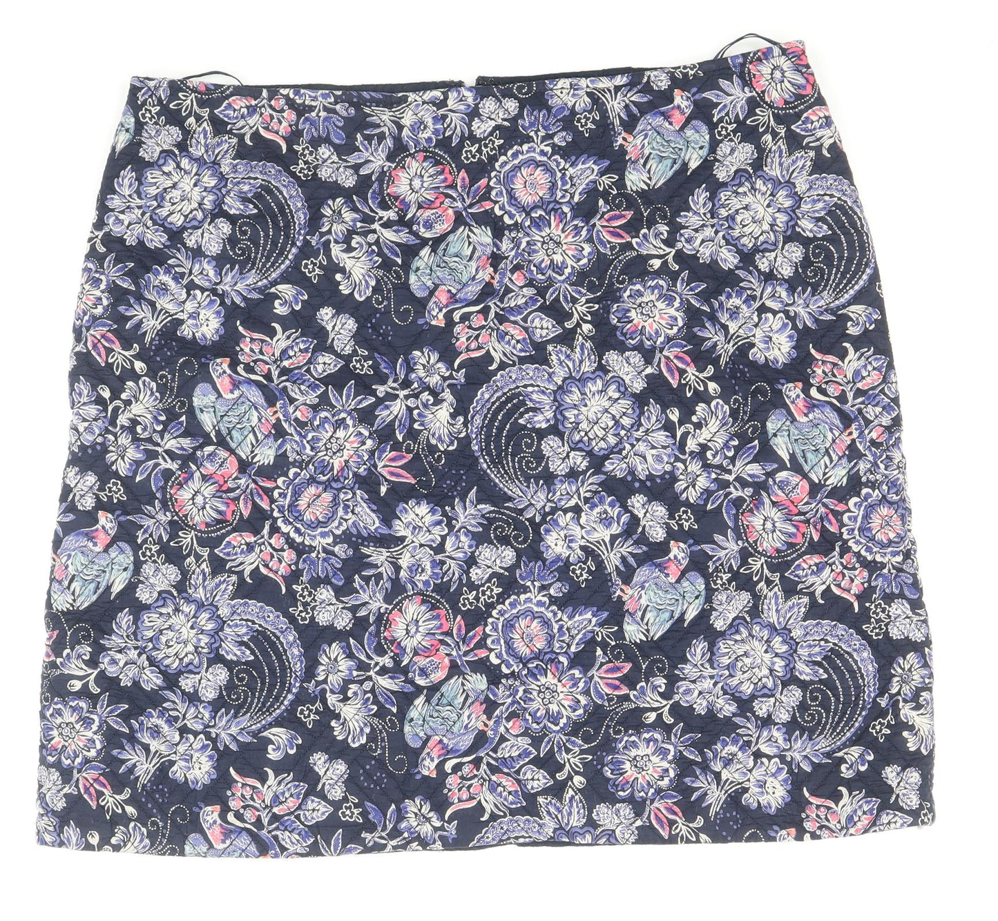 Monsoon Womens Multicoloured Floral Viscose Bandage Skirt Size 14 Zip