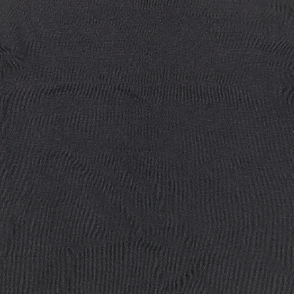 After Dark Womens Black Round Neck Floral Viscose Pullover Jumper Size S