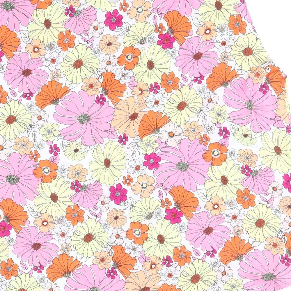 Marks and Spencer Womens Multicoloured Floral Polyester Basic Tank Size 24 V-Neck