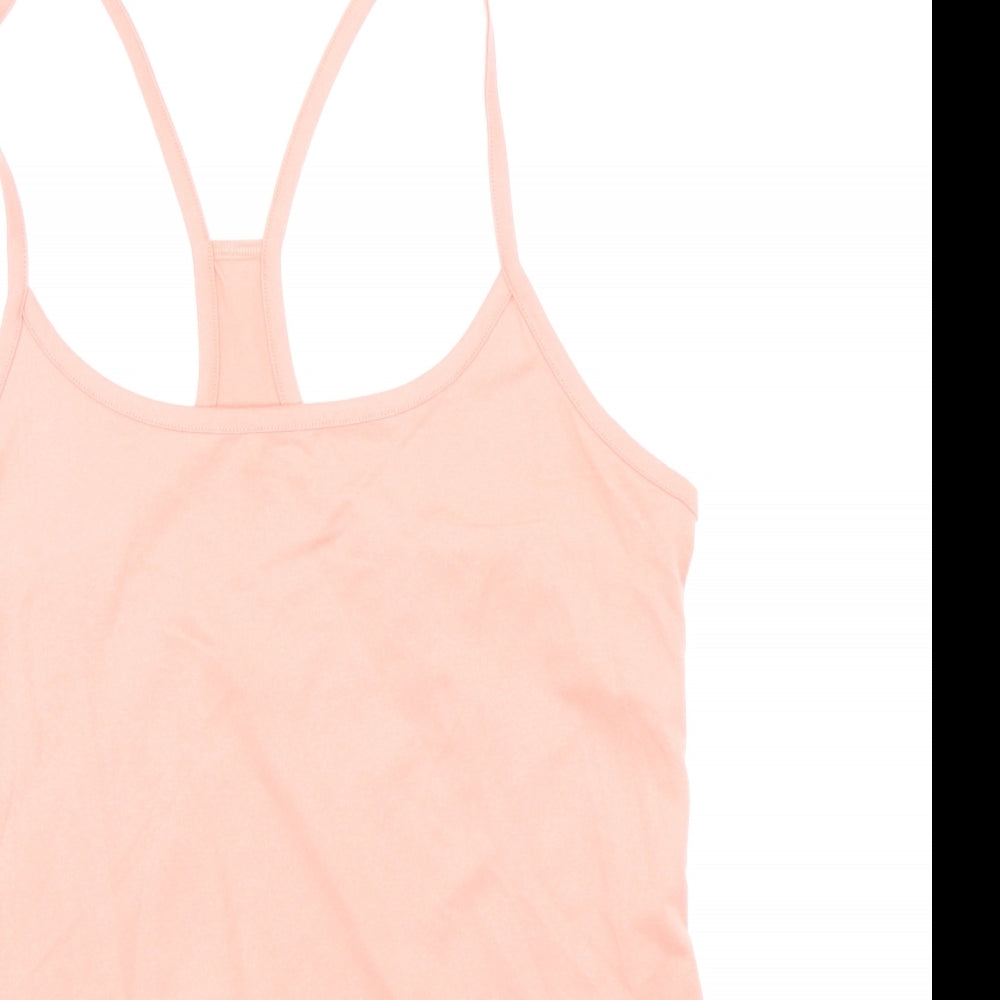 Marks and Spencer Womens Pink Polyester Camisole Tank Size 10 Scoop Neck Pullover - Racerback