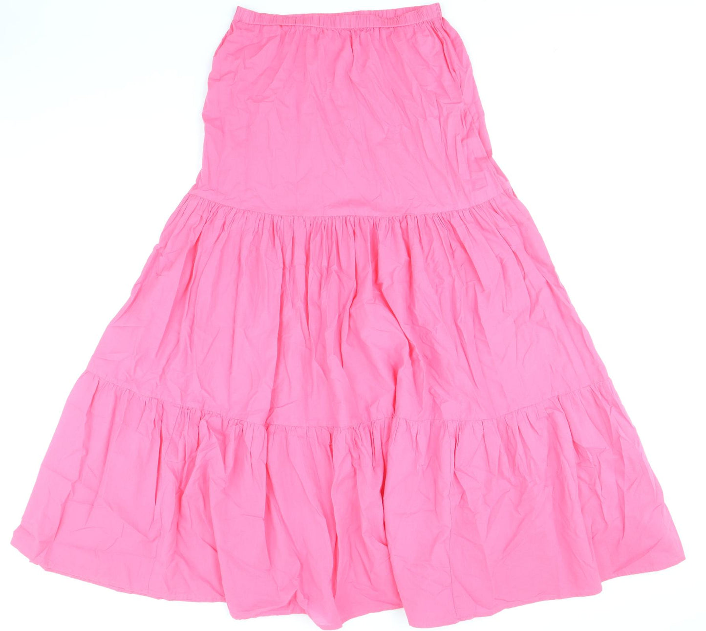Marks and Spencer Womens Pink Cotton Skater Skirt Size 10
