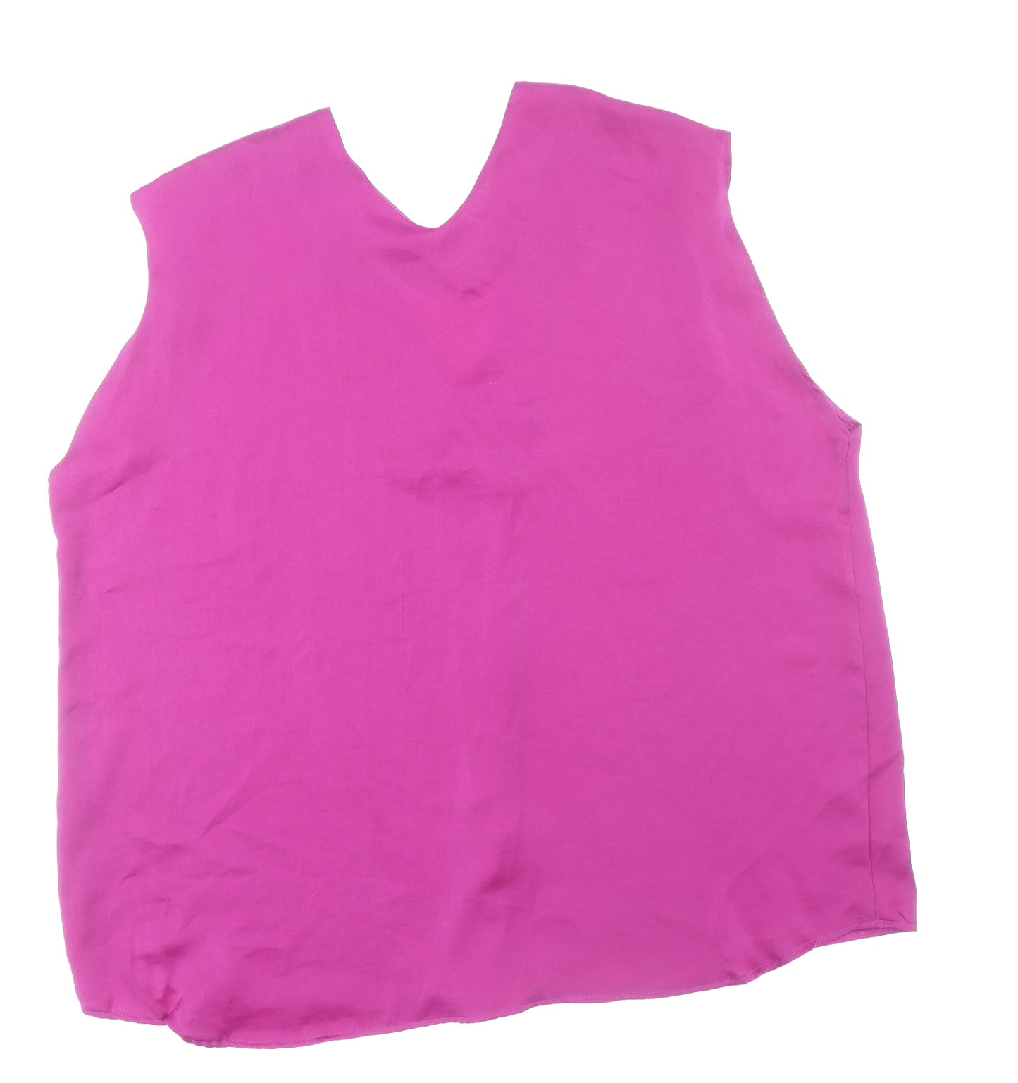 Marks and Spencer Womens Purple Polyester Basic Tank Size 20 V-Neck