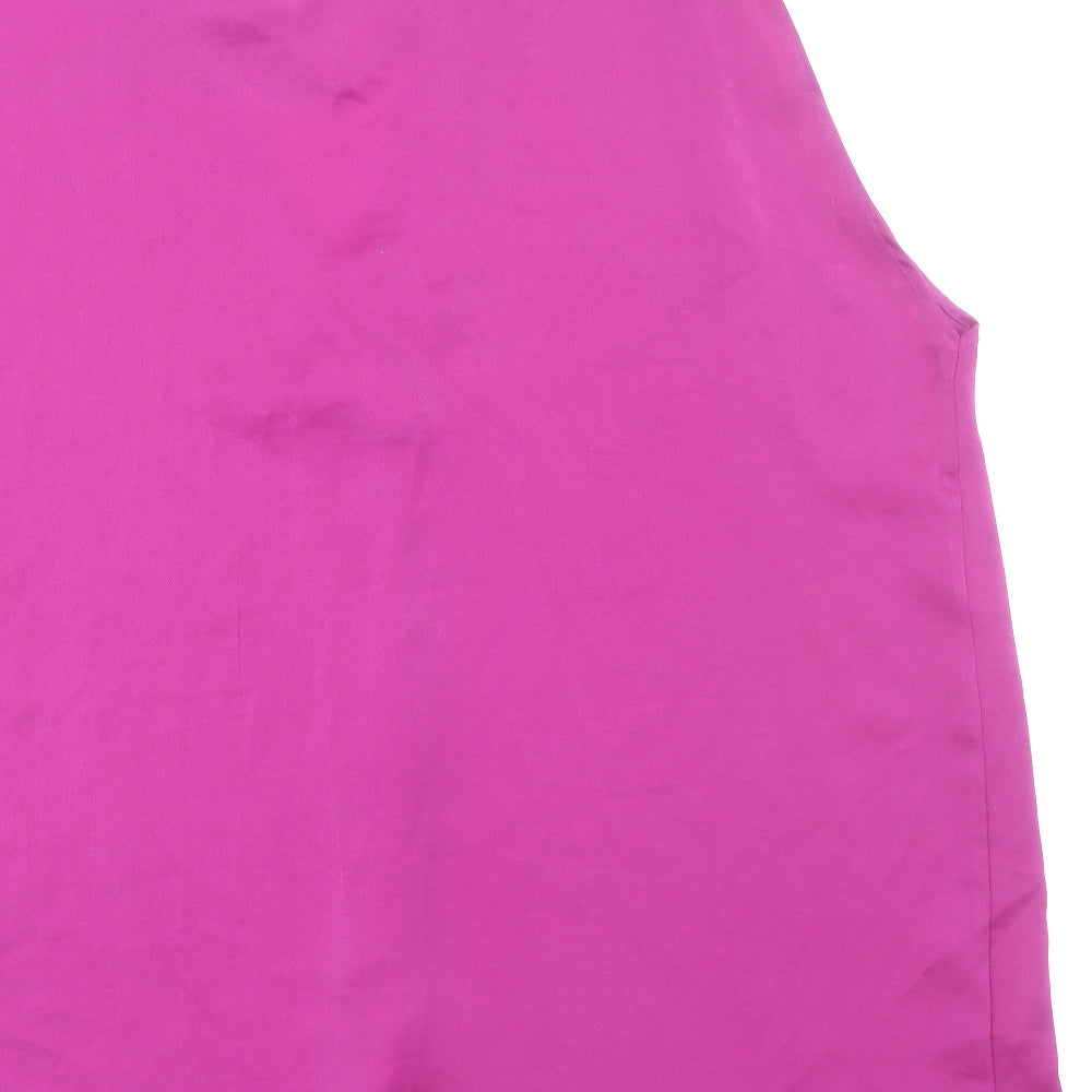 Marks and Spencer Womens Purple Polyester Basic Tank Size 20 V-Neck