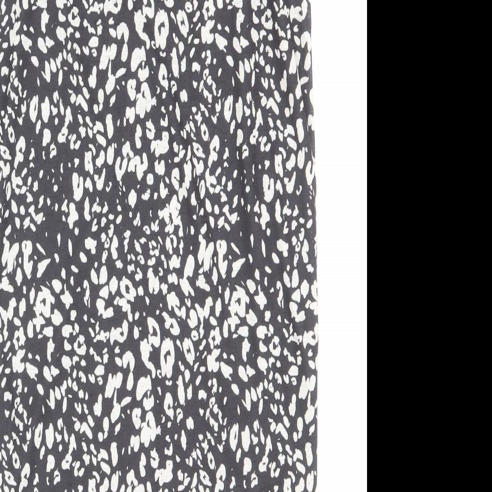 Marks and Spencer Womens Black Geometric Polyester Straight & Pencil Skirt Size 8