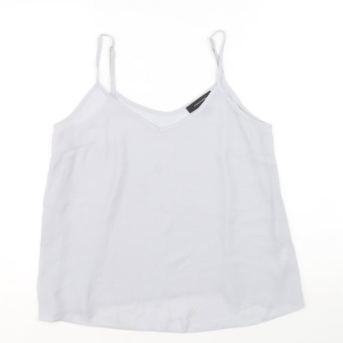 Atmosphere Womens Grey Polyester Basic Tank Size 12 V-Neck