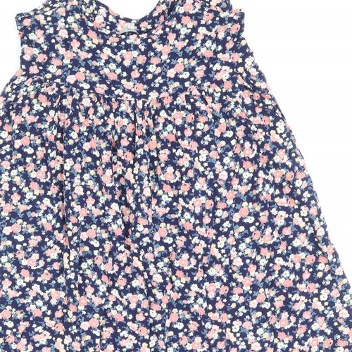 Clockhouse Womens Multicoloured Floral Viscose Trapeze & Swing Size XS V-Neck Pullover