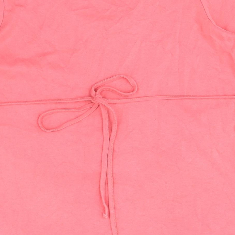 Being Casual Womens Pink 100% Cotton Basic T-Shirt Size 16 Scoop Neck