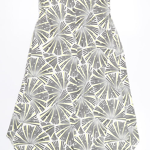 FOREVER 21 Womens White Geometric Viscose A-Line Size S Round Neck Pullover