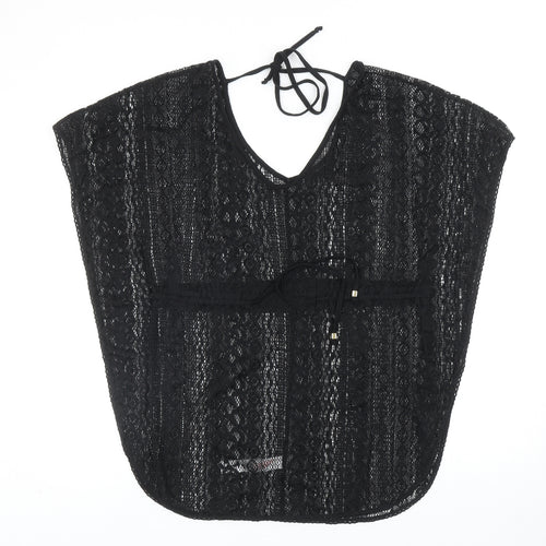 Primark Womens Black Polyester Kimono T-Shirt Size S Round Neck